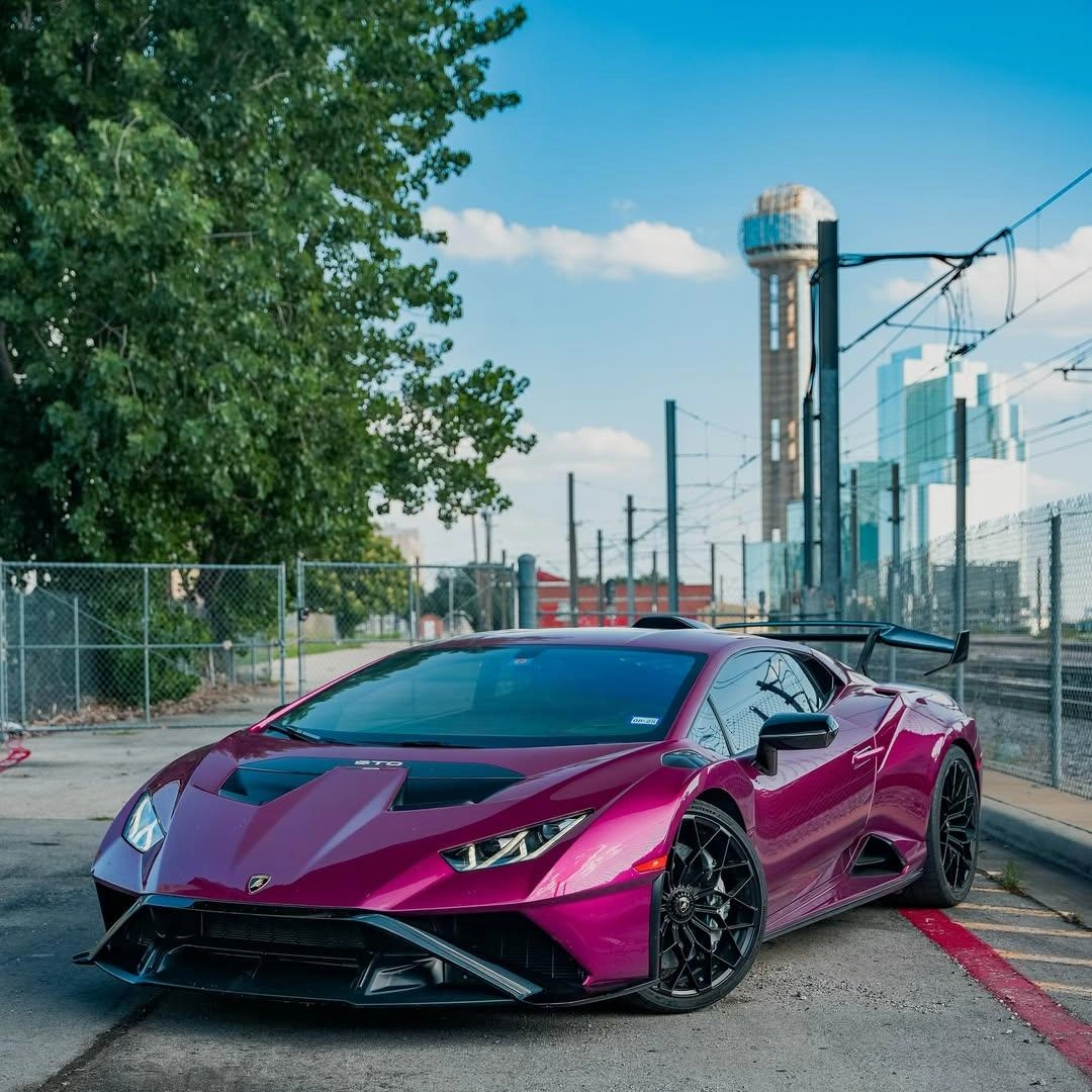 Gloss Metallic Passionate Purple Car Vinyl Wrap PET
