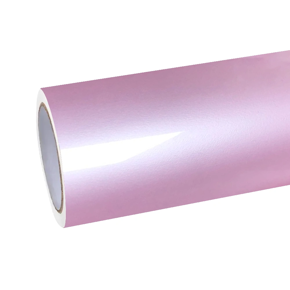 Gloss Metallic Sakura Pink Car Vinyl Wrap PET