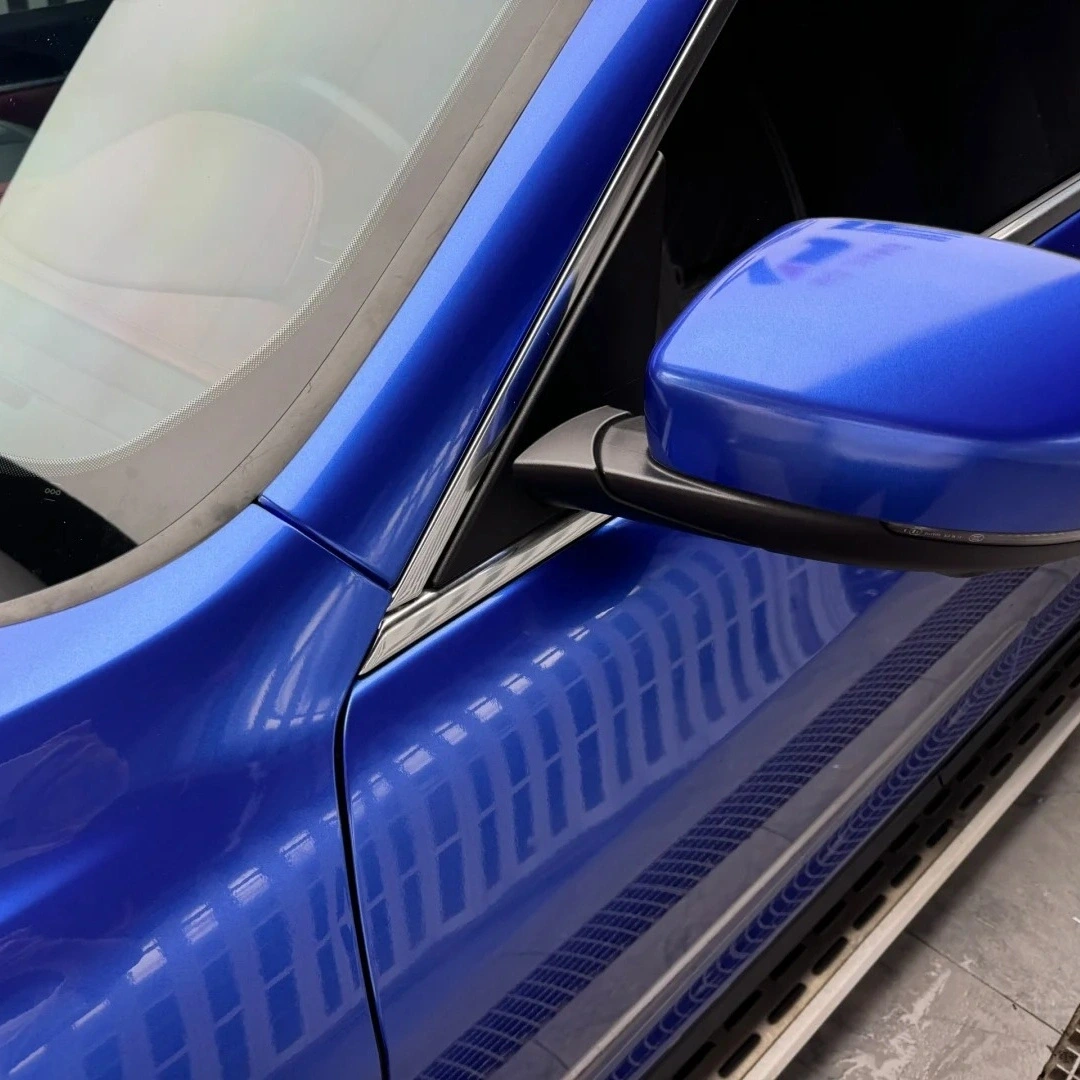Gloss Metallic Portimand Blue Car Vinyl Wrap PET