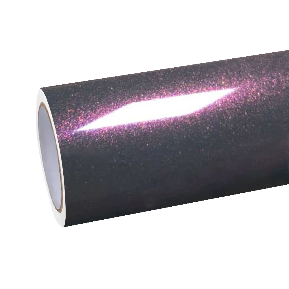 Gloss Metallic Sparkle Glitter Purple Car Vinyl Wrap PET