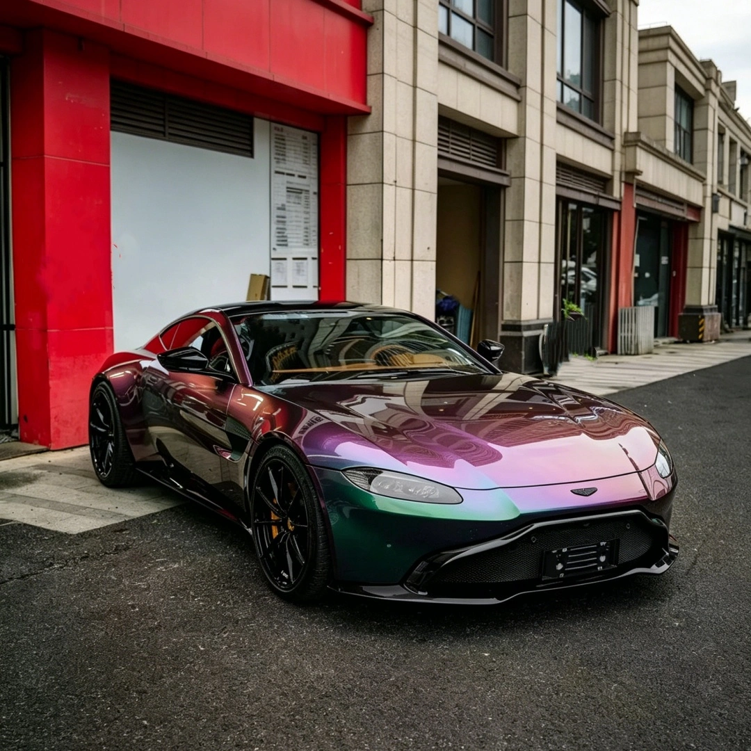 TPU Chameleon Grass Green Red Colored PPF Car Paint Protection Film