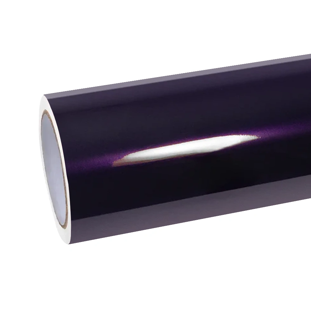 Gloss Metallic Midnight Purple Car Vinyl Wrap PET