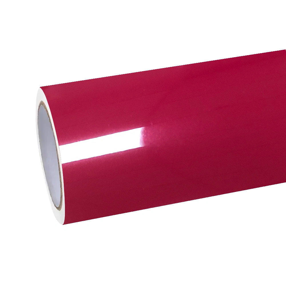 Gloss Metallic Magenta Red Car Vinyl Wrap PET