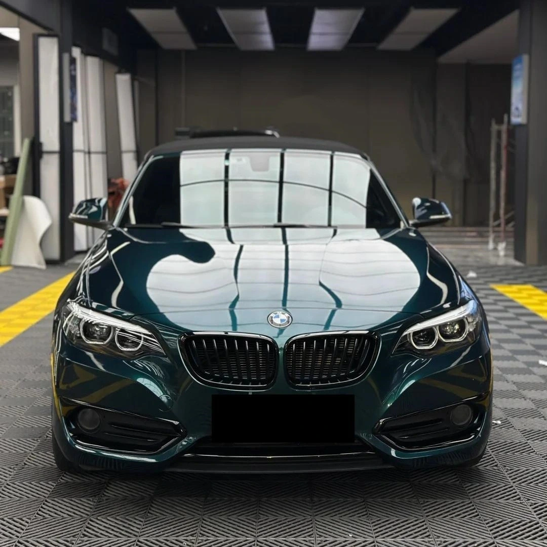 Gloss British Racing Green Car Vinyl Wrap PET