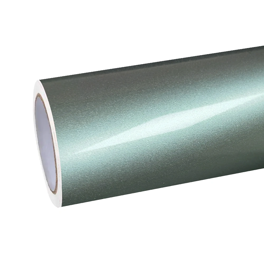 Gloss Metallic Hadlin Green Car Vinyl Wrap PET