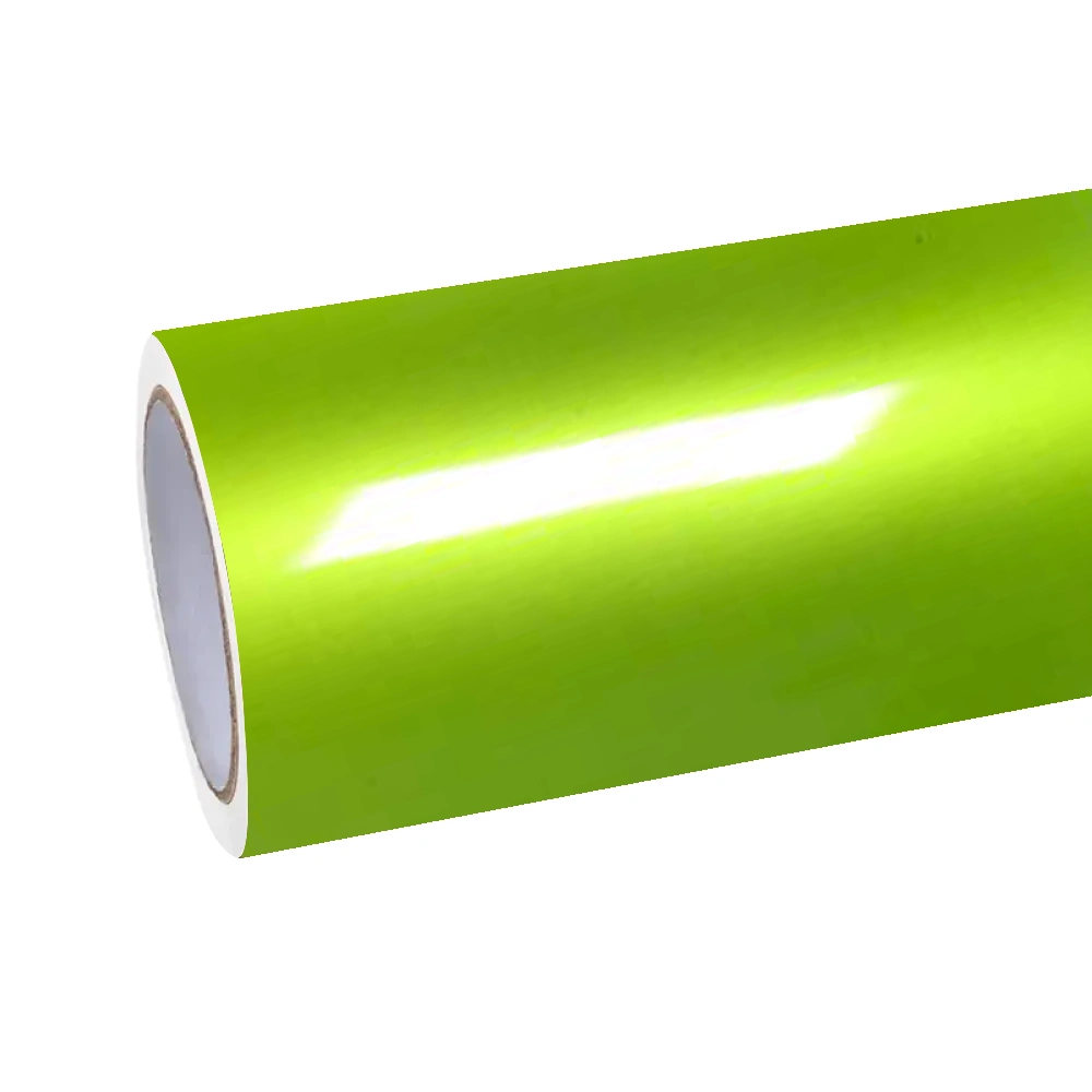 Gloss Liquid Fluorescent Neon Yellow Car Vinyl Wrap PET