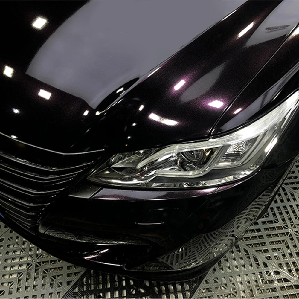 Gloss Metallic Midnight Red Car Vinyl Wrap PET