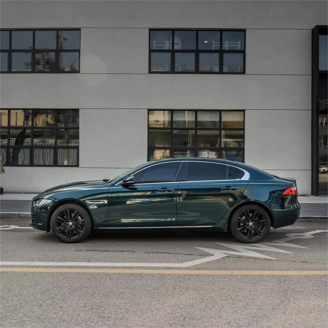 Gloss Metallic Diamond Emerald Green Car Vinyl Wrap PET