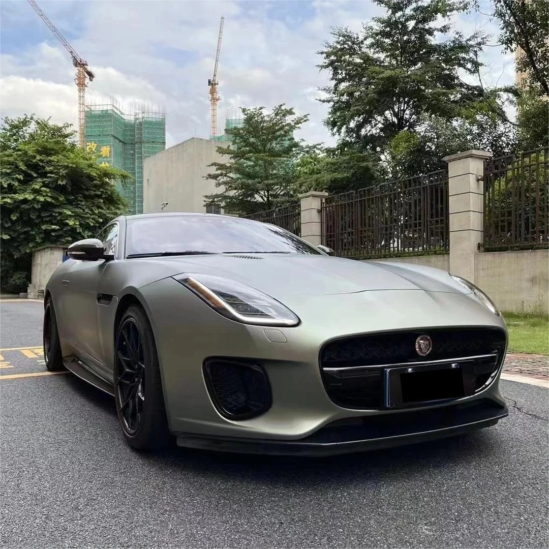 Matte Metallic Green Grey Car Vinyl Wrap PET