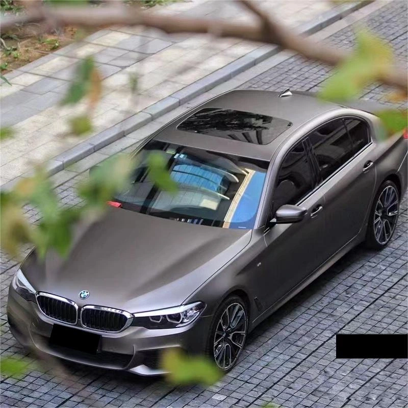 Matte Metallic Satin Charcoal Grey Car Vinyl Wrap PET