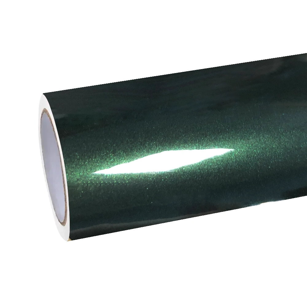 Gloss Metallic Forest Green Car Vinyl Wrap PET