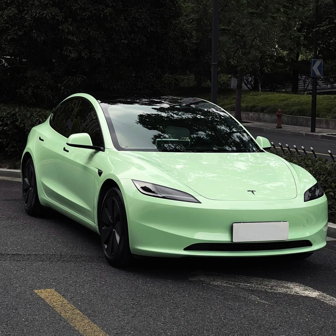TPU Glossy Hazy Green Colored PPF Paint Protection Film | Grayish Green