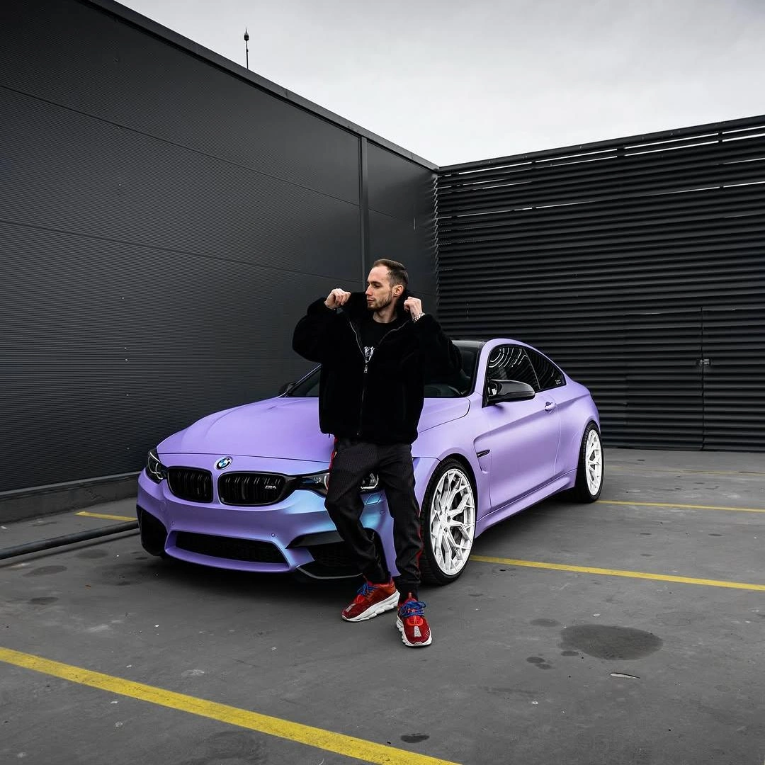 Matte Chameleon Glacial Frost Purple Car Vinyl Wrap PET