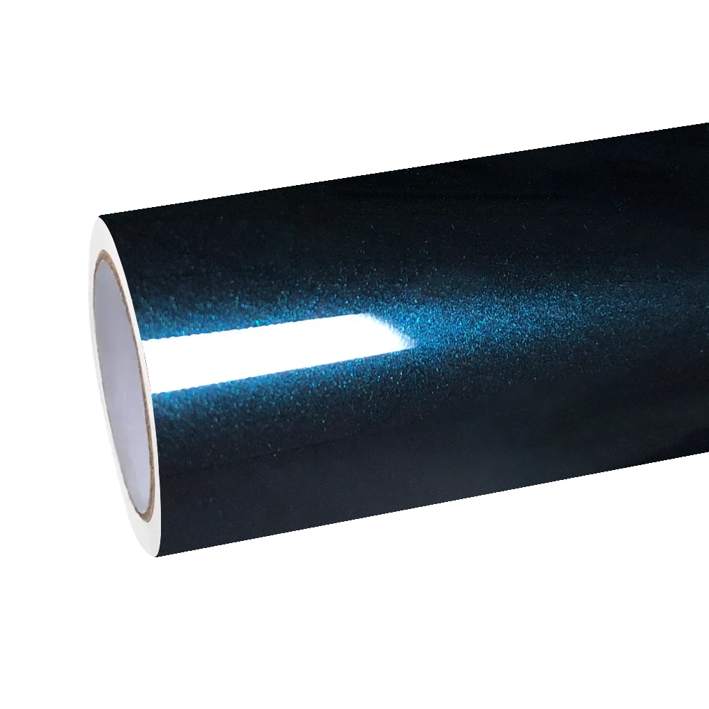 Gloss Metallic Dark Green Car Vinyl Wrap PET