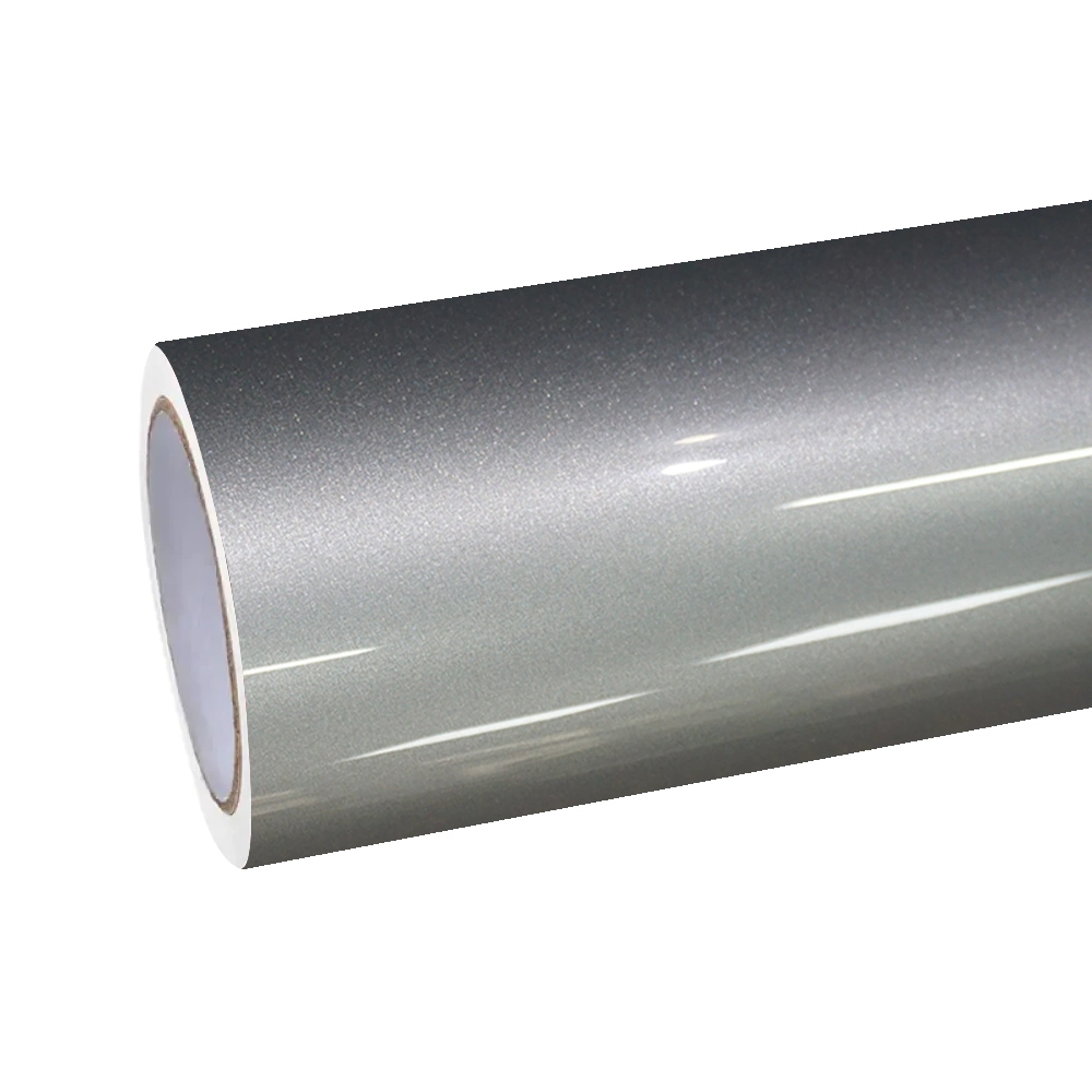 Gloss Metallic GT Silver Car Vinyl Wrap PET