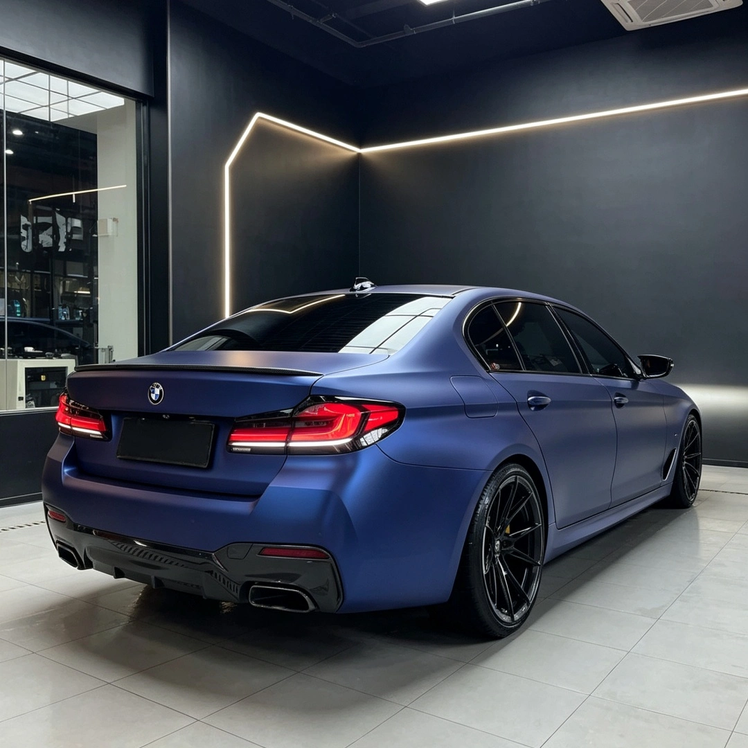 TPU Satin Liquid Metallic Azure Blue Colored PPF Paint Protection Film