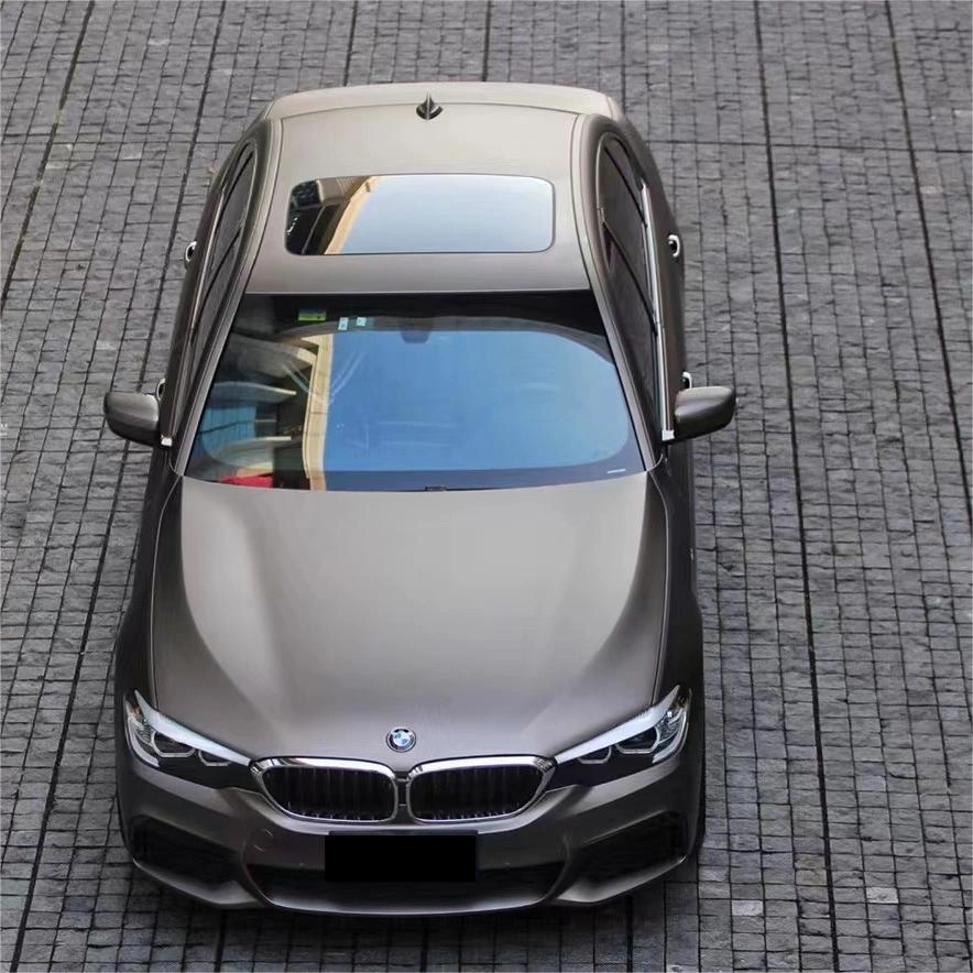 Matte Metallic Satin Charcoal Grey Car Vinyl Wrap PET