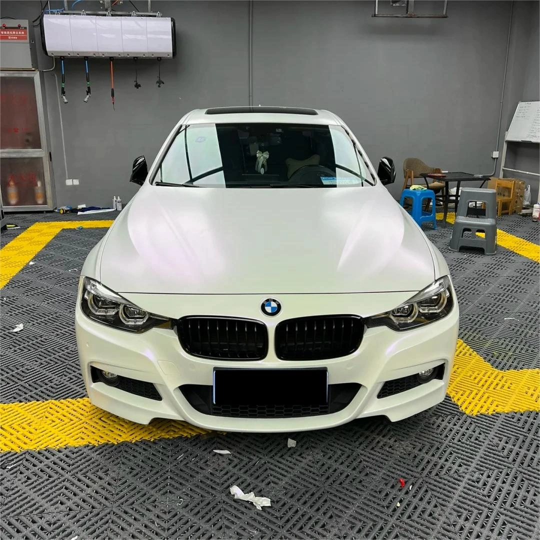 Matte Metallic Chameleon Purple White Car Vinyl Wrap PET