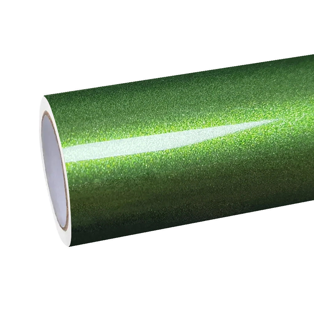 Gloss Metallic Mamba Green Car Vinyl Wrap PET