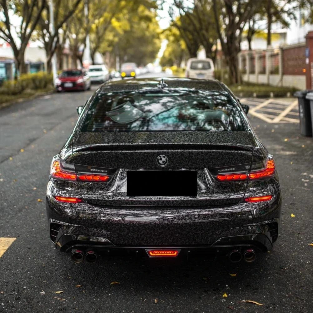 Gloss Black Forged Carbon Car Vinyl Wrap PET (59ft U.S)