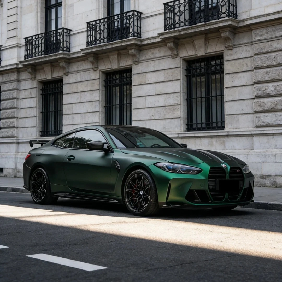 TPU Matte Magic Flame Brazilian Green Colored PPF Car Paint Protection Film