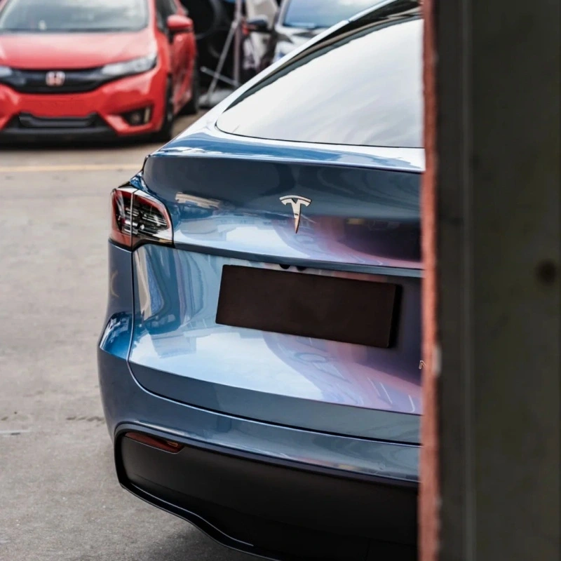 TPU Gloss Liquid Metallic Tungsten Blue Colored PPF Paint Protection Film