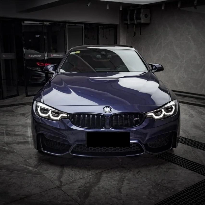 Gloss Metallic Macao Blue Car Vinyl Wrap PET