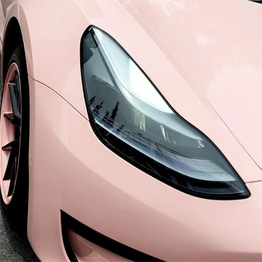 Gloss Pearl Baby Pink Car Vinyl Wrap PET