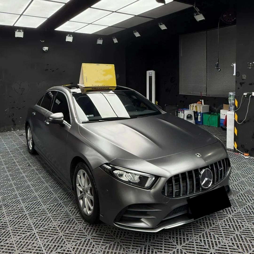 Matte Metallic Valcanic Grey Car Vinyl Wrap PET