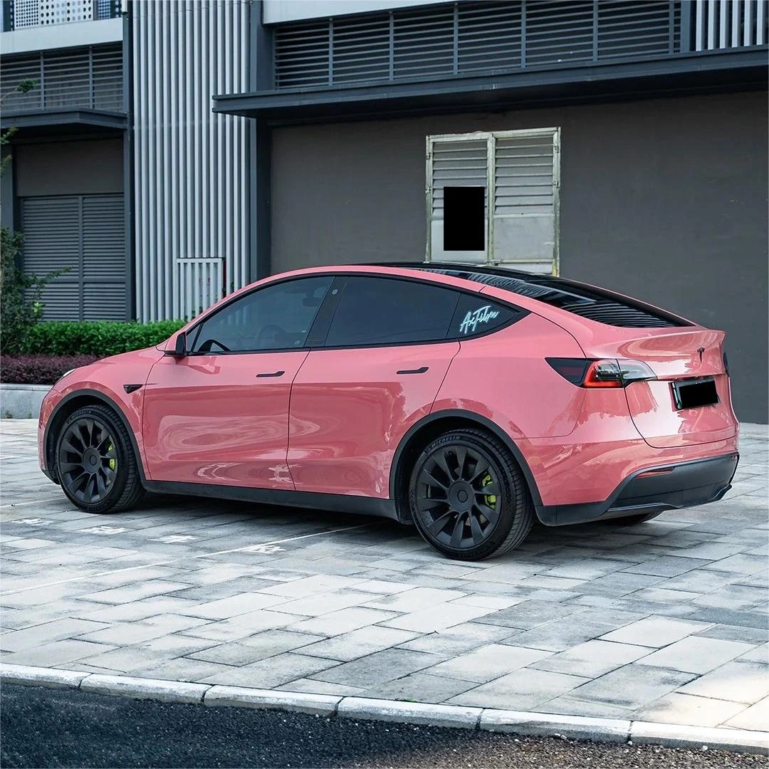 Gloss Plum Sauce Pink Car Vinyl Wrap PET