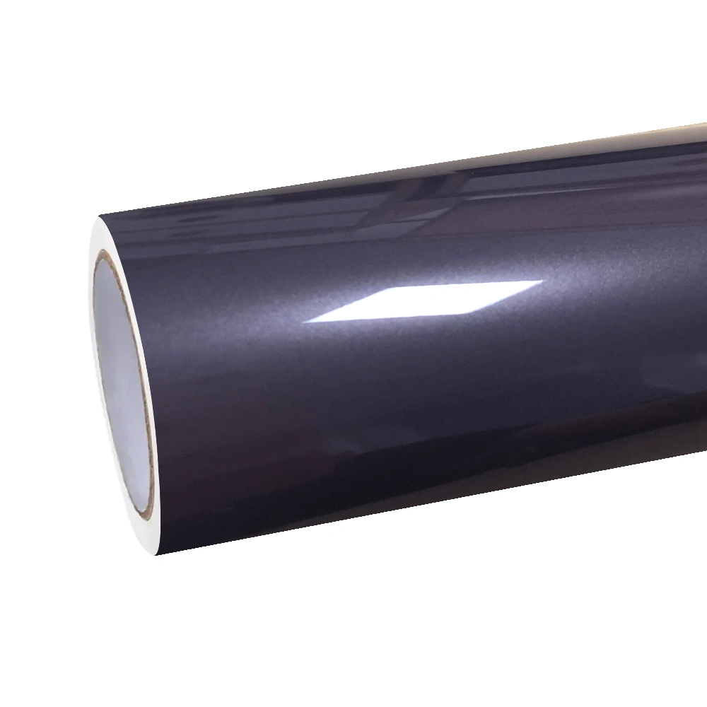 Gloss Metallic Deep Violet Purple Car Vinyl Wrap