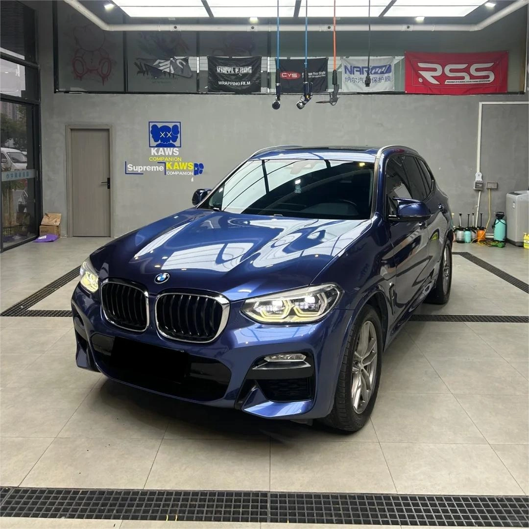 Gloss Metallic Galaxy Blue Car Vinyl Wrap PET