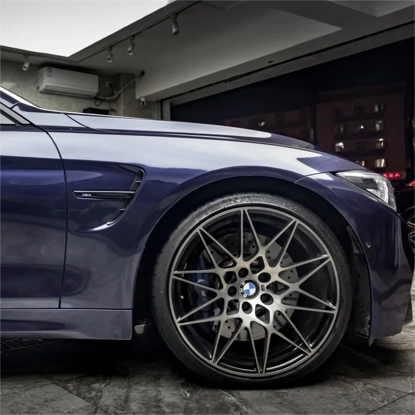 Gloss Metallic Macao Blue Car Vinyl Wrap PET