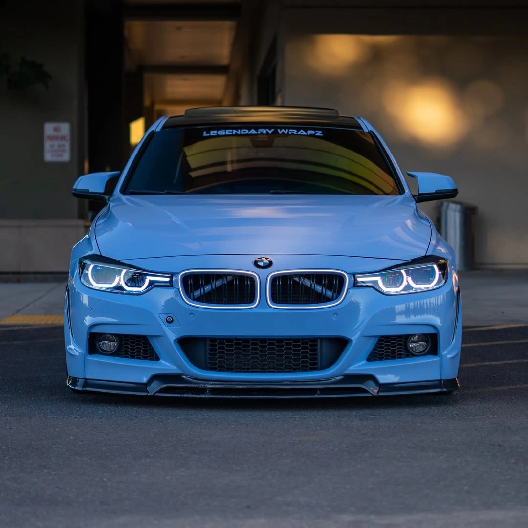 Gloss Macaron Baby Blue Car Vinyl Wrap PET