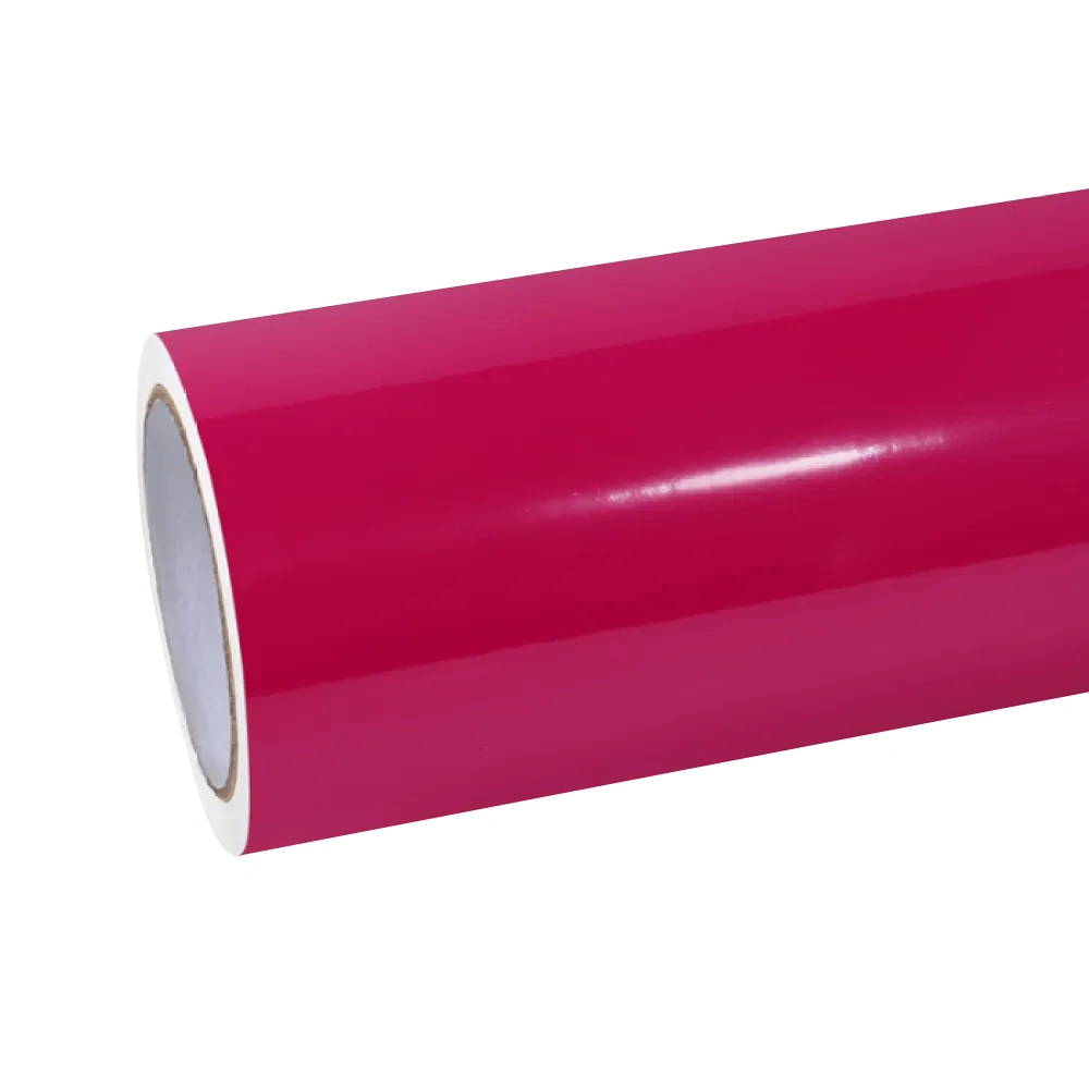 Gloss Rose Red Car Vinyl Wrap PET
