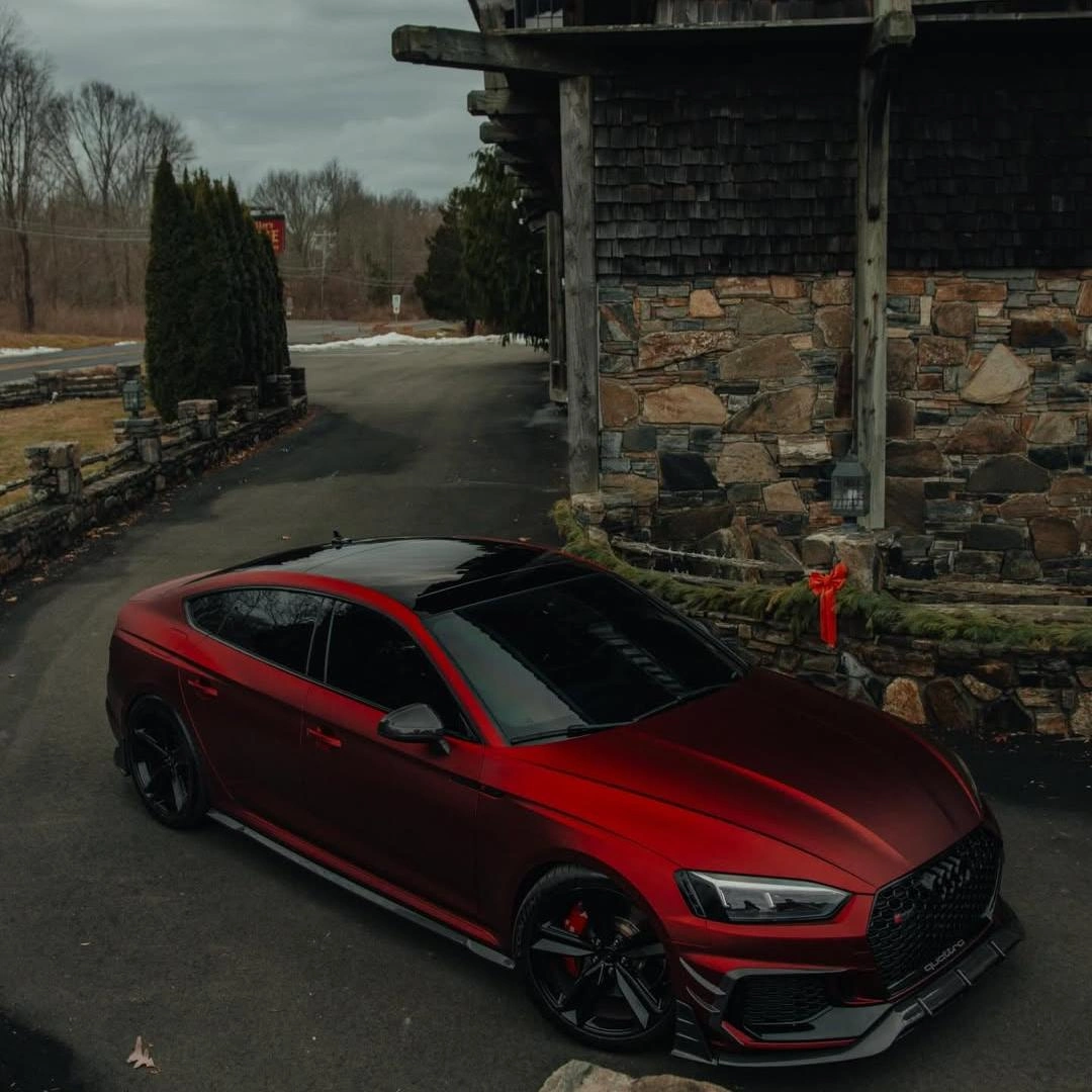 Satin Chrome Metallic Romanee Red Vinyl Wrap | Satin Romanee Red