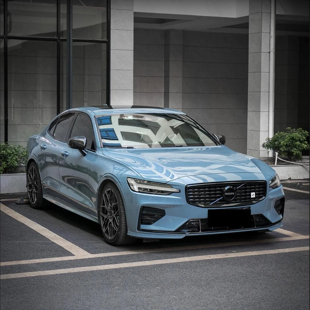 Gloss Hazy Blue Car Vinyl Wrap PET