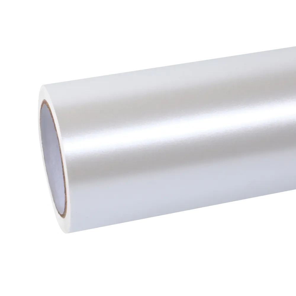 Matte Metallic Pearl White Car Vinyl Wrap PET