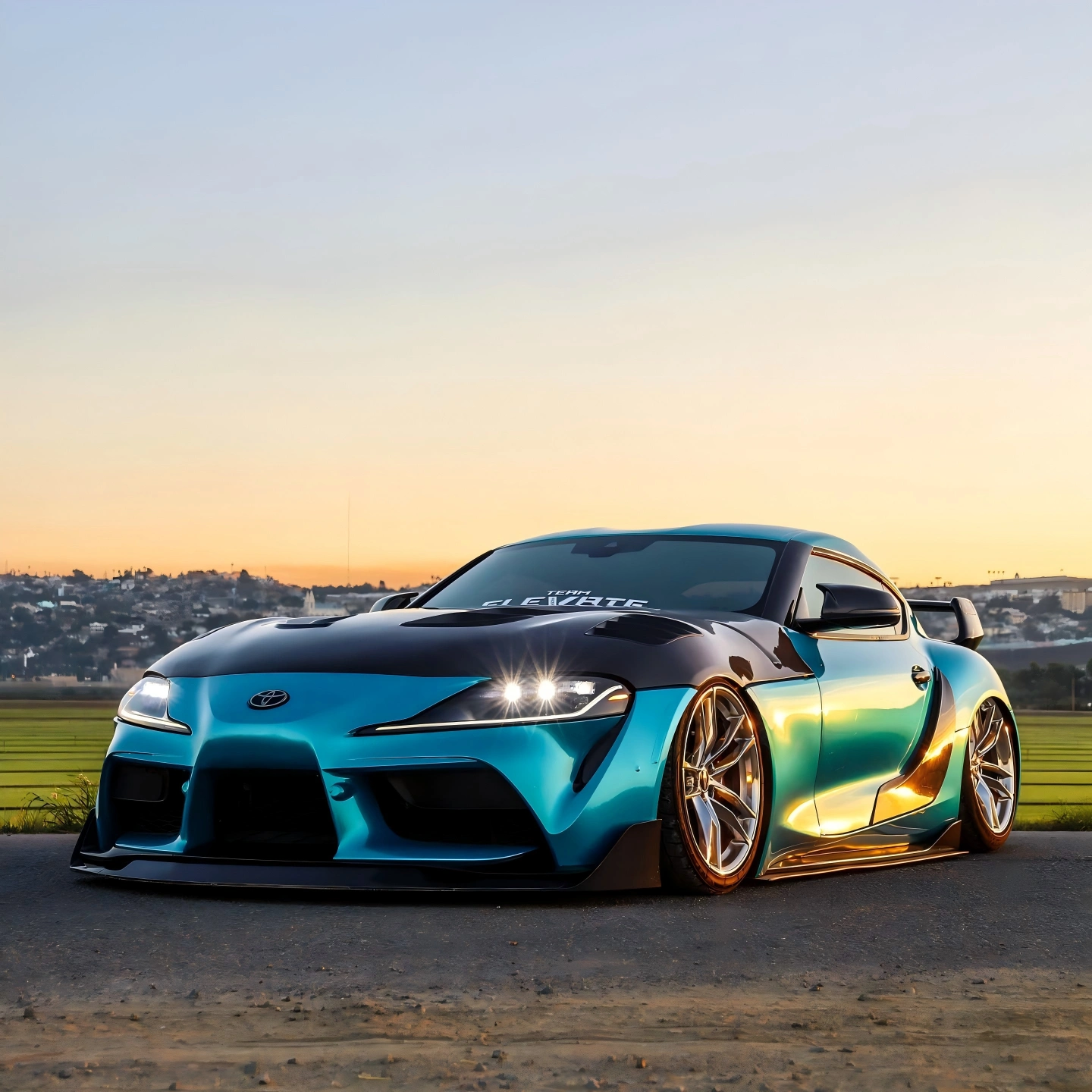 Gloss Metallic Atomic Teal Car Vinyl Wrap PET