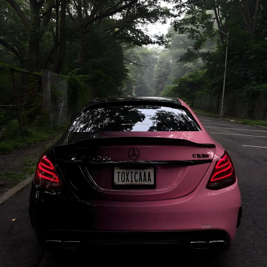 Pink to Black Gradient Custom Printed Vinyl Wrap