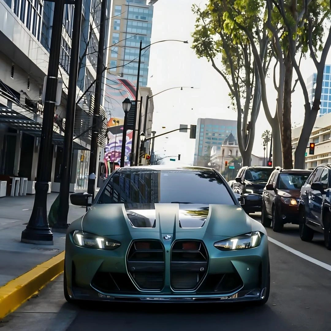 Matte Metallic Satin Hunter Green Car Vinyl Wrap PET