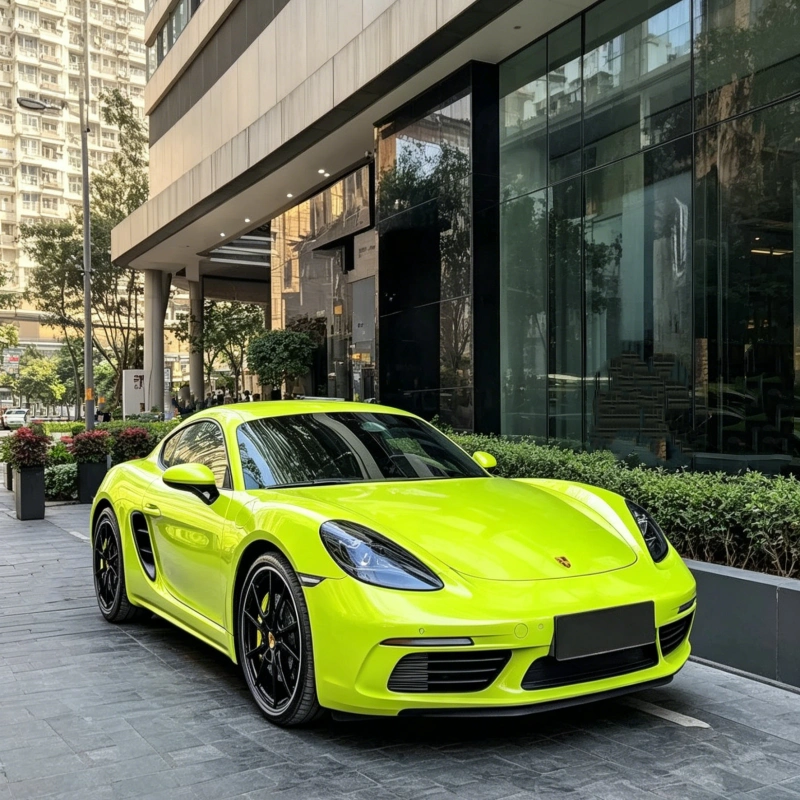 TPU Gloss Fantasy Fluorescent Neon Yellow Colored PPF Paint Protection Film