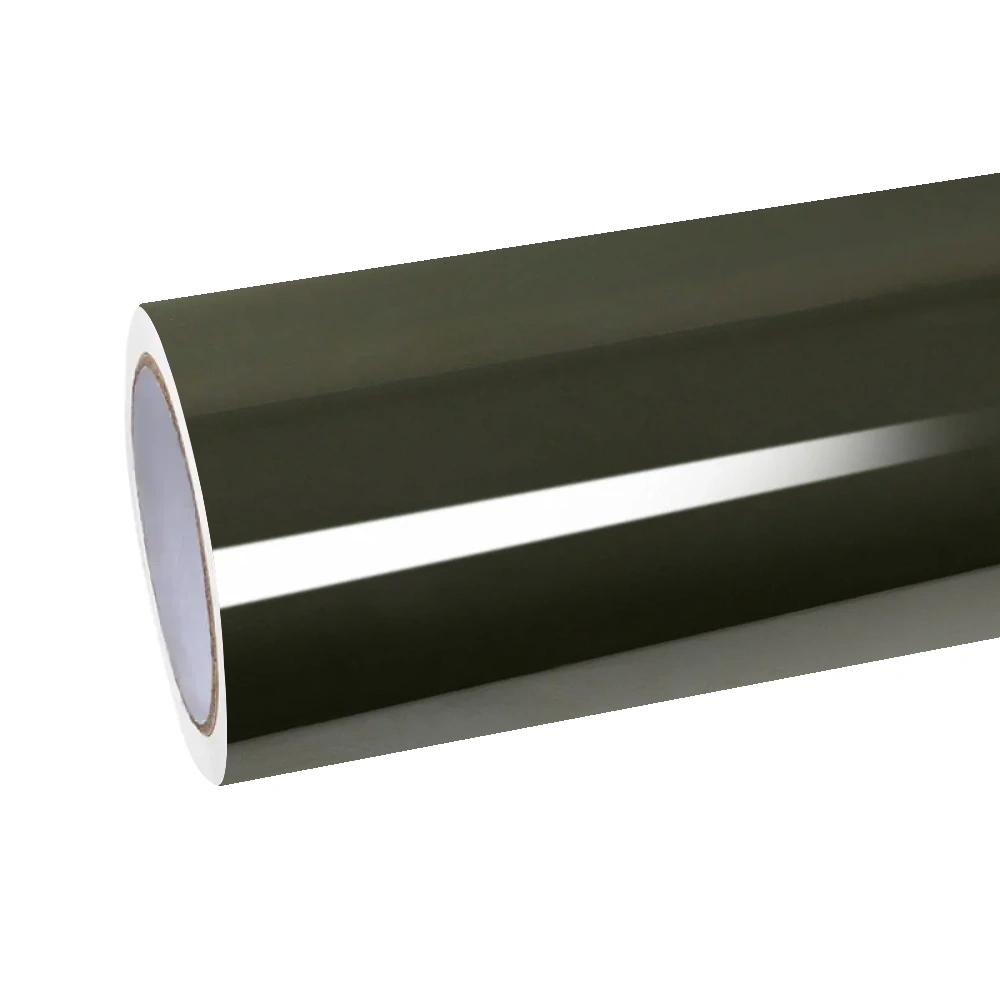 Gloss Black Olive Green Wrap Car Vinyl Wrap PET
