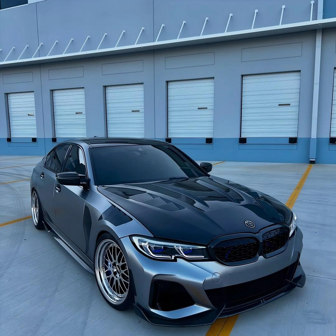 Matte Metallic Titanium Grey Car Vinyl Wrap PET