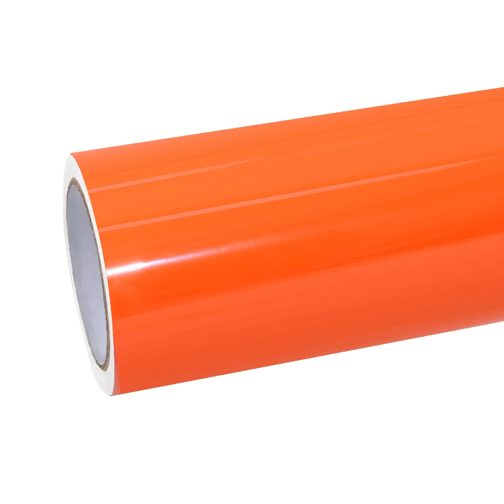 Gloss Crystal Fire Orange Car Vinyl Wrap PET