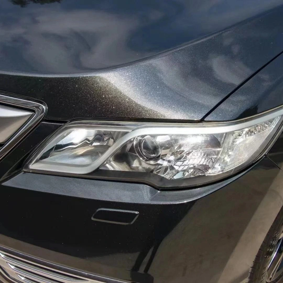 Gloss Metallic Glitter Black Car Vinyl Wrap PET