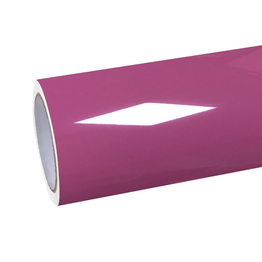 Gloss Tulip Pink Car Vinyl Wrap PET