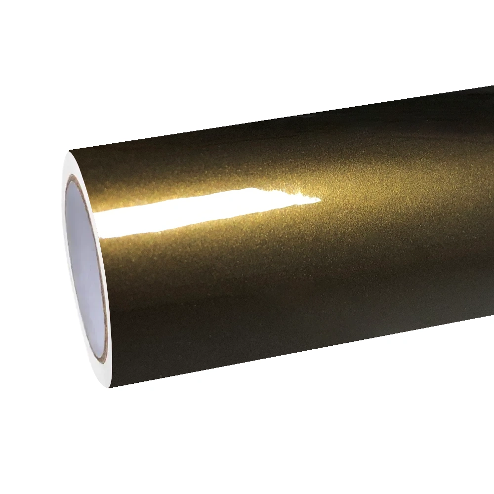 Gloss Metallic Midnight Gold Car Vinyl Wrap PET