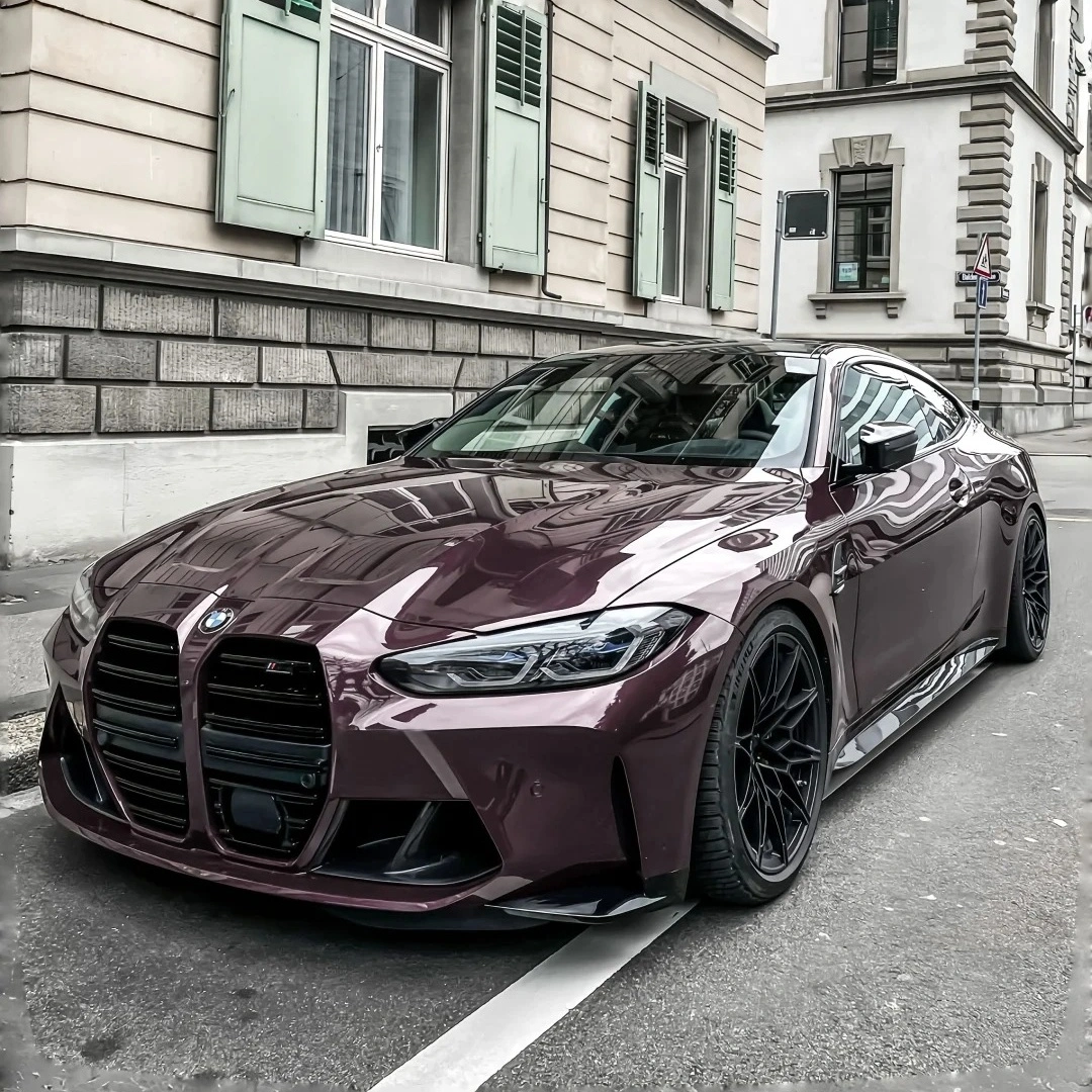 Gloss Metallic Eve Purple Car Vinyl Wrap PET