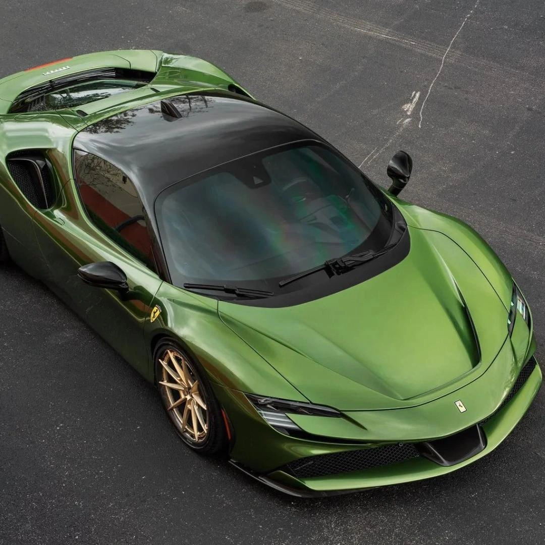 Gloss Metallic Mamba Green Car Vinyl Wrap PET